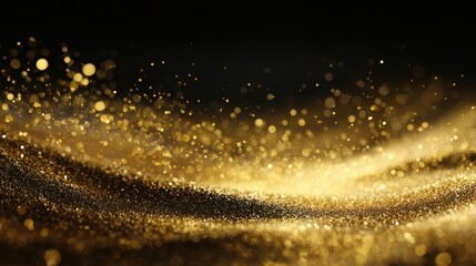 Golden dust swirls create a magical atmosphere for celebration