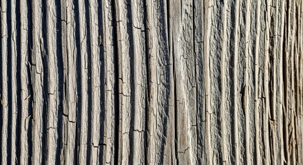 Fototapeta premium Sun-Bleached Wood Grain: Robust Organic Texture Macro Shot