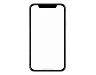 Modern Smartphone Front View, Isolated Transparent Background PNG
