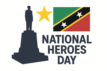 National Heroes Day Saint Kitts and Nevis Flat Vector Illustration