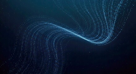 Bioluminescent Algae: Enchanting Photorealistic Abstract in Ocean Current