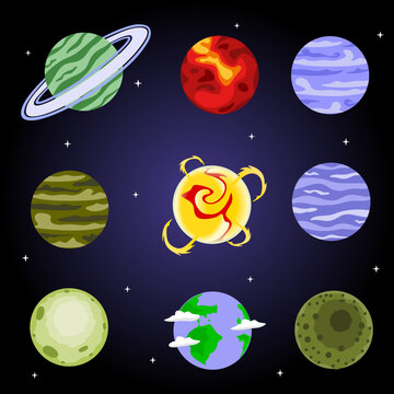 galaxy planet  vector design