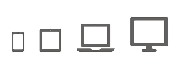 Flat Icons for Responsive Web Design, Modern Device Icons