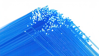Blue Luminous Fiber Optic Filaments Abstract Background