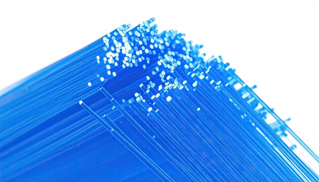 Blue Luminous Fiber Optic Filaments Abstract Background