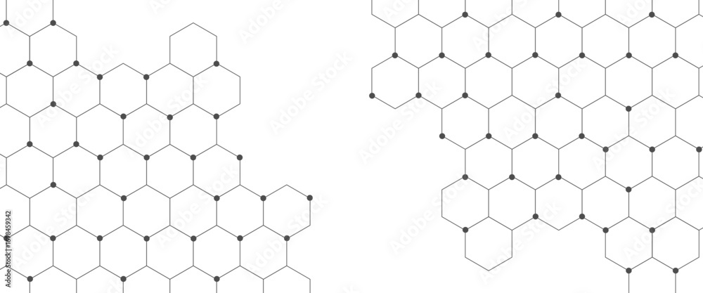 Wall mural vector abstract geometric technology hexagonal graphic design