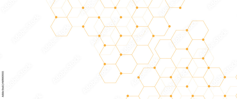 Wall mural vector abstract geometric technology hexagonal graphic design