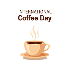 Obraz premium A steaming cup of coffee celebrates International Coffee Day
