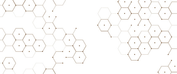 Vector digital geometric hexagonal science connection concept	