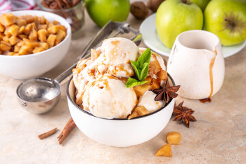 Homemade apple pie ice cream