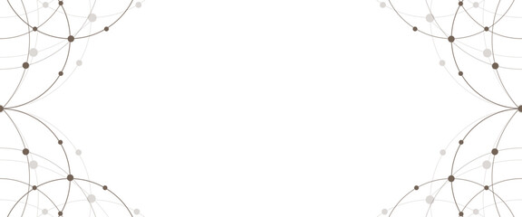 Vector abstract circles connection for global communication and technology futuristic technology background 