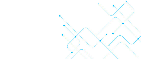 Obraz premium Vector abstract futuristic technology geometric lines and dots design 