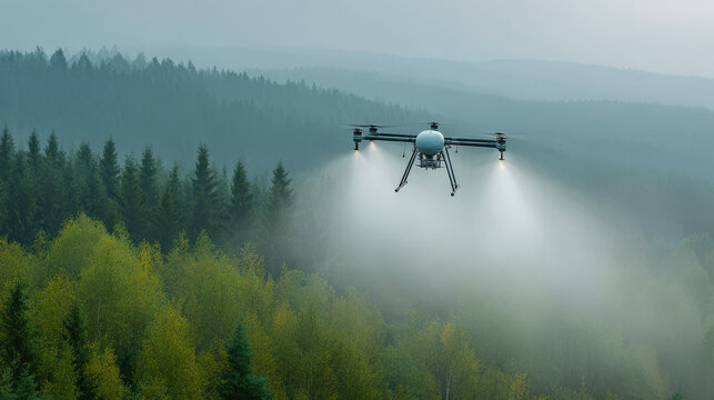firefighting drones are creating safety corridors in forest helping to combat wildfires effectively