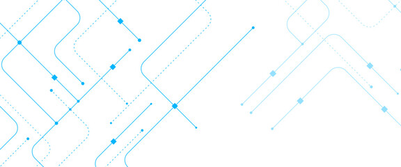 Vector abstract futuristic technology geometric lines and dots design 