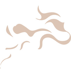 Abstract Beige Shapes Flowing Curved and Organic Design Elements.