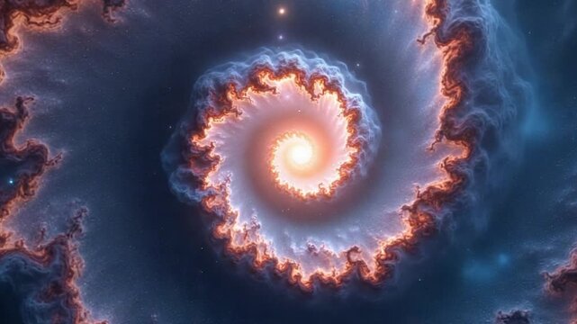 Galaxy spiral formation captured in stunning cosmic hues and details