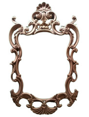 antique classic ornament gold frame isolated