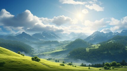 Cloudy Mountain Horizon

