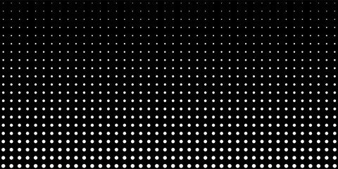 Halftone gradient. Dotted gradient, smooth dots spraying and halftones dot background seamless horizontal geometric pattern vector template set