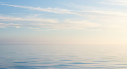Calm sea and cloudy sky