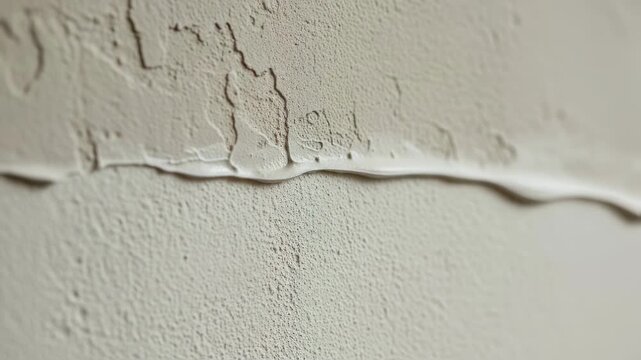 style footage of a limewash layer drying to a matte breathable finish on textured plaster wall.