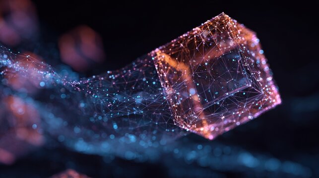 segwit abstract concept programming network chain block fintech cryptocurrency background technology