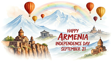 Celebrate armenia independence day with mountains and hot air balloons travel