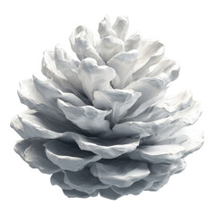 Naklejka premium White Painted Pine Cone Close-Up Studio Shot
