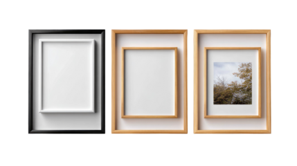 Artistic Display Frames: An artful array of modern picture frames, showcasing different designs and elegant aesthetics, ready to elevate any artwork.