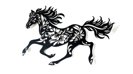 black horse vector illustration