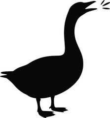 Geese Silhouette, Silly Goose Vector