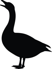 Geese Silhouette, Silly Goose Vector