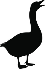 Geese Silhouette, Silly Goose Vector