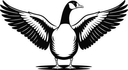 Geese Silhouette, Silly Goose Vector