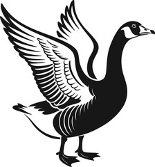 Geese Silhouette, Silly Goose Vector