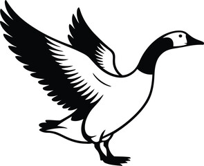 Geese Silhouette, Silly Goose Vector