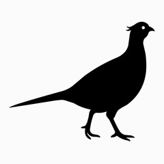 Obraz premium Black Crow Silhouette on Branch Vector Illustration