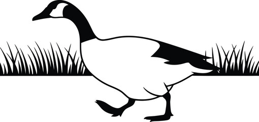 Geese Silhouette, Silly Goose Vector