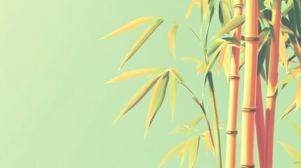 Naklejka premium Bamboo plants illustration