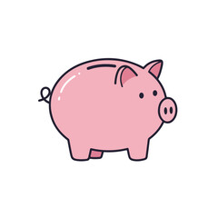 Obraz premium Pink piggy bank (1)