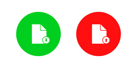 File Upload and Download Icon,Document Transfer Symbol