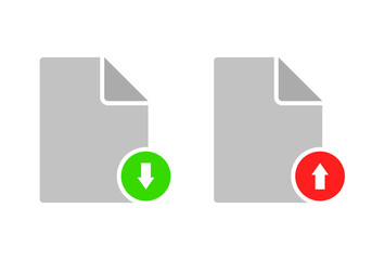 File Upload and Download Icon,Document Transfer Symbol