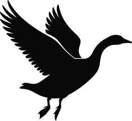 Geese Silhouette, Silly Goose Vector