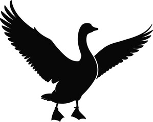 Obraz premium Geese Silhouette, Silly Goose Vector