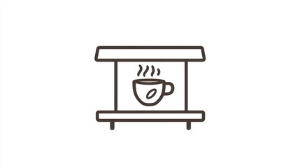 Coffee shop icon outline