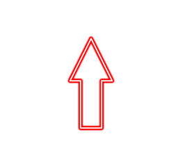 Red Neon Up Arrow Icon Pack – Direction, Navigation, UI Symbols
