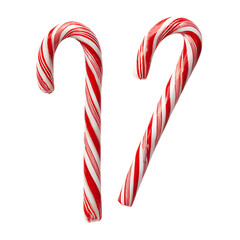 Two pristine classic red and white striped candy png