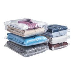 Vacuum sealed clothing storage bags png