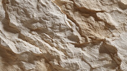 Close up textured beige rock wall surface