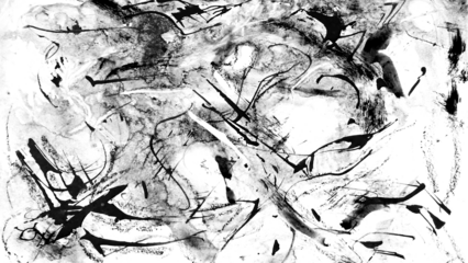 Paint brush texture. Abstract wall. Black color painted art brush stroke